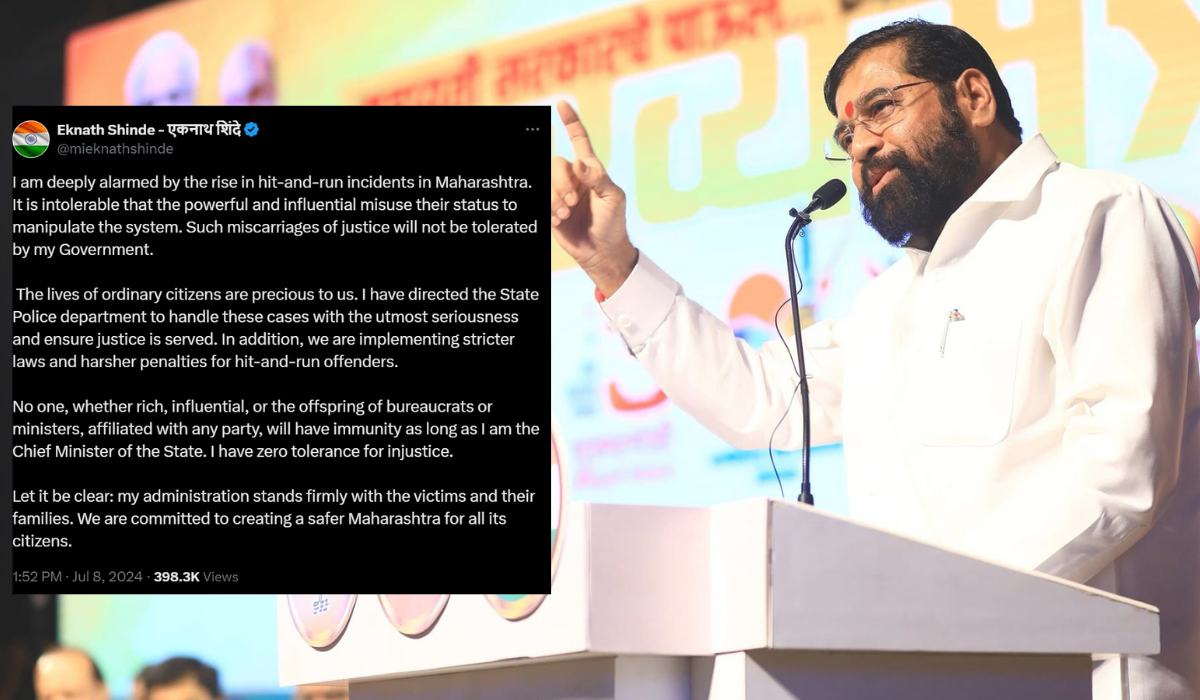 photo: Eknath shinde statement on Mumbai bmw hit and run case